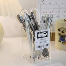 Sanrio 3-Compartment Acrylic Pen Holder Desk Organizer, Multi-Functional Office Supplies Storage Box, Elegant Luxury Desk Tidy - Multicolor - View 3