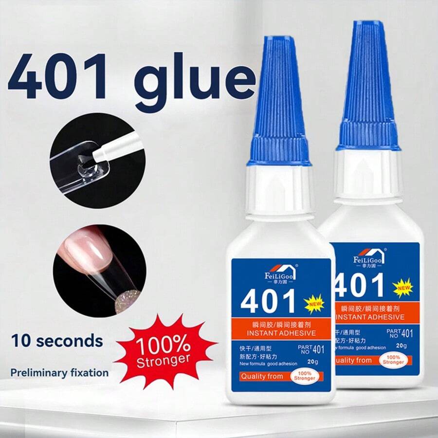 1/2/3/5pcs20g Super Strong Nail Glue For False Nails, Soft Nail Tips Gel Quick Drying,Suitable For Nail Art Beginners Adhesive GelSuitable For Plastic, Metal, Iron, Ceramic, Glass, Wood, 502 Glue Manual Glue High Temperature Resistant Footwear Maintenance Glue Multi-Purpose - Multicolor - View 1