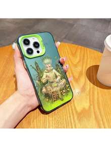 Anime D-Dr.STONES Phone Case FUNDA Compatible With 12 11 13 14 15 16 Max Pro Plus Mini Silver LMDaser Color Cover, Cover compatible with funda  17 pro max, funda  17 pro, funda  17, funda  16, funda  16 pro max, funda  15 - Z3 - Ver 11