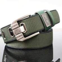 Thắt lưng nylon dệt ngoài trời, thời trang cao cấp, thắt lưng có khóa, thắt lưng vải bố thường ngày dành cho giới trẻ, thắt lưng denim nam. - xanh quân đội - Xem 3