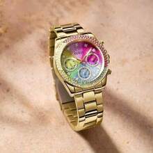 Relógio Guess para Homens Prata Tom Quartzo - Pulseira de Relógio Durável, Mostrador Cronógrafo Multifunção, Relógios da Moda Masculinos Presente Ideal para Ele GW0258L1