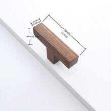 Nordic Wood Drawer Handle Solid Walnut Wood Kitchen Wardrobe Shoe Organizer Handles Dresser Knobs Cabinet Handles - Multicolor - View 13