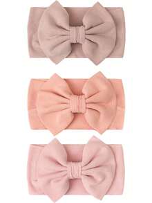 3pcs Baby Girl Striped Bow Headbands, Soft Elastic Hair Bands, Suitable For Daily Wear, Valentine's Day Gift, Valentine's Day Special - Multicolor - View 14