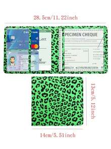 Un soporte para tarjetas con estampado de leopardo elegante, disponible en 8 colores. Diseño compacto y portátil, perfecto para guardar tarjetas bancarias, de transporte y otras tarjetas. Llamativo y duradero, un imprescindible para salidas diarias. - Multicolor - Ver 3