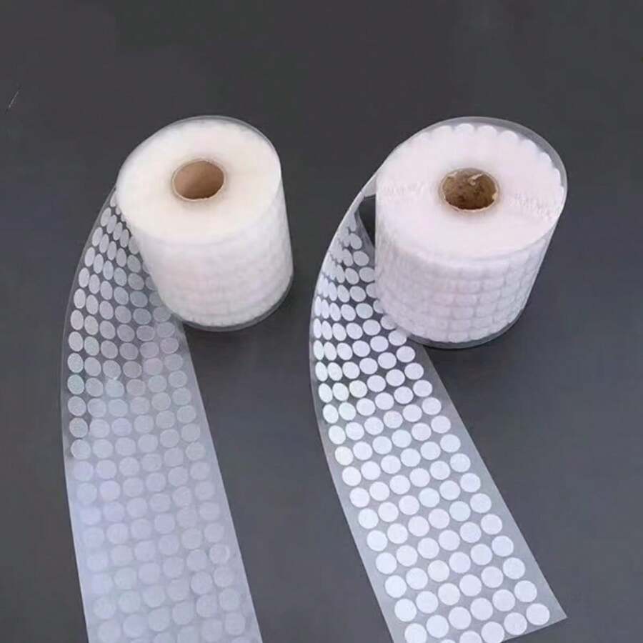 1000 chiếc/500 cặp Băng keo dán hai mặt bằng nylon tự dính, đường kính 1/1,5/2cm, thích hợp để may vá, chụp ảnh, gia đình, sửa chữa, đen trắng, đồ dùng học tập cho năm học mới, văn phòng, 2 chiếc/1 cặp