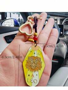 1 Móc khóa kim loại tráng men hình 12 cung hoàng đạo cổ điển, thích hợp làm quà tặng cho gia đình, bạn bè, đồng nghiệp, đối tác, quà tặng sinh nhật hoàn hảo - Chòm sao treo - Xem 10
