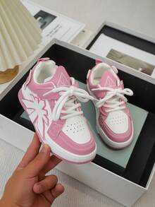 2025 Spring/Autumn Kids' Skate Shoes, New Casual/Sports Shoes, Low-Top Design, Fashionable Children's Shoes, Suitable For All Seasons - Pink - View 7
