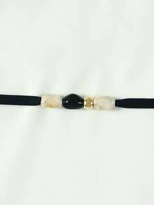 Cream White Bandeau One-Piece Swimsuit With Tie Waist, Sexy Holiday Swimwear - White - View 5