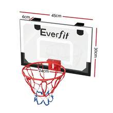 Everfit 23" Mini Basketball Hoop Backboard Door Wall Mounted Sports Kids Black - 白色 - 查看 2