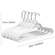 6pcs Set Of Durable Plastic Hangers, Wide Shoulder Design, No Trace, Anti-Aging, Standard Hangers Suitable For Coats And Suits - Multicolor - View 3