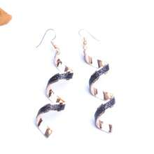 European And American Style Geometric Spiral Personality Long Matte Earrings Versatile Hot-Selling Stud Earrings - 金色 - 查看 5