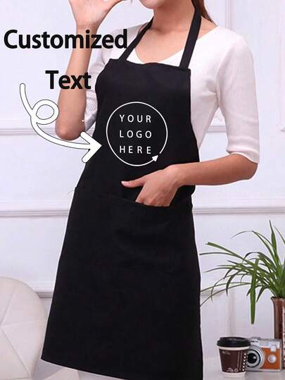 Customized Text, Apron Customization, Personalized Black Apron, Home Apron, Baking Apron, Housewife Apron, Hairstylist/Beauty Salon/Beauty School/Barber Apron, Gift Customization, Unique, Personalized Ideal Gift (For Him/Her)