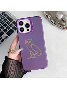 Funda de teléfono de moda D-Drake O-OvO OWL, carcasa plateada IMD compatible con 16 15 14 13 12 11 Pro Max Plus, funda compatible con funda  17 pro max, funda  17 pro, funda  17, funda  16, funda  16 pro max, funda  15 - z8 - Ver 1
