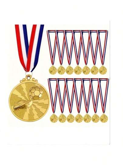 3pcs Classic Metal Medal Design, Suitable For Sports, Outdoor Activities, Sports Awards, Elegant Design, Durable Metal, Sports Award Set, Outdoor Activity Decor, Polished Surface