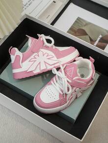 2025 Spring/Autumn Kids' Skate Shoes, New Casual/Sports Shoes, Low-Top Design, Fashionable Children's Shoes, Suitable For All Seasons - Pink - View 3
