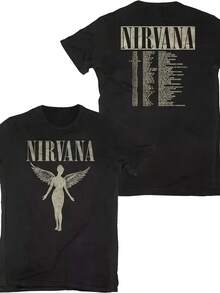 1993 In Utero 2-Sided Tour T-Shirt, T-Shirt All Size S-5XL - Black - View 1