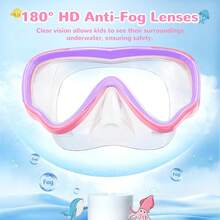 Swim Goggles With Nose Cover, Anti Fog Wide View Clear Swim Mask  Anti-Shattered No-Leak - Pink & Black (2 Pack) - View 2