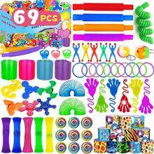69pcs Party Favor Bag Fillers, Christmas Stocking Stuffers, Classroom Bulk, Treasure Box Carnival Prizes, Piñata Bag Fillers, Adult Birthday Party Supplies - Mint Blue - View 2