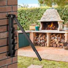 Ręczna łuparka do drewna żeliwnego, łuparka do drewna rozpałkowego montowana na ścianie, uchwyt ścienny, łuparka do drewna opałowego, ręczna łuparka do drewna, nóż do drewna z długim uchwytem, łuparka do drewna opałowego - Czarne - Zobacz 6