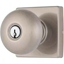 BRINKS - perilla para puerta de bola de entrada con llave, moderno juego de cerradura, pomos de puerta interiores para una elegante decoración del hogar, bronce toscano(Níquel Satinado Keyed Entry) - Multicolor - Ver 1