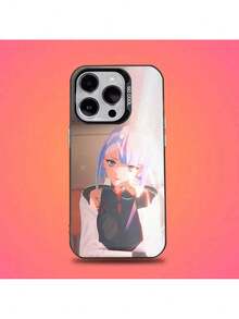Coque de téléphone compatible avec E-Edgerunners Cyberpunks pour 16, 15, 14, 13, 12, 11, Pro, Max, Plus, Mini, XS, SE. Coque de protection antichute en matière noire mate compatible avec les modèles 17, 17 Pro et 17 Pro Max - Z3 - Voir 10