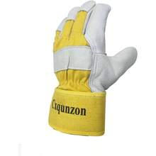 Leather MIG Welding Gloves - Heat Fire Resistant Welding/Grilling/BBQ/FireplaceBlack/Brown/Blue - Gold - View 3
