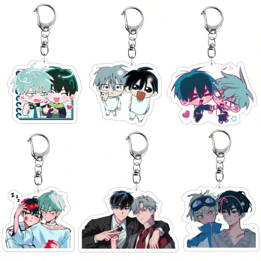 Figura de acrílico de llavero de escritorio de pie del personaje Ivan Till del escenario alienígena de anime, coleccionable, accesorio de cosplay, regalo de 6 cm de altura - Multicolor - Ver 1