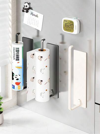 2 paquets/1 paquet Porte-papier toilette, porte-rouleau de papier toilette, boîte de rangement pour papier toilette, étagère de rangement pour rouleau de papier, porte-rouleau de papier, étagère de rangement pour salle de bain. Aucun perçage requis. Convient également pour les serviettes, le film étirable de cuisine et le rangement des étagères à vêtements.