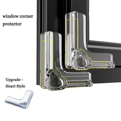 4pcs/10pcs Upgraded Heart-Shaped Baby Silicone Anti-Collision Stickers, Transparent Soft Edge Corner Guards For Furniture Like Tables, Coffee Tables