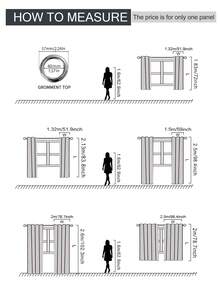 2入組現代簡約人造亞麻遮光隔熱窗簾