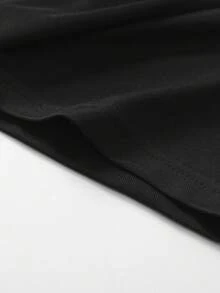 男士休闲高尔夫运动Polo衫，纯色翻领纽扣针织衫，男女通用户外运动衫，轻便速干，适合户外活动 - 黑色 - 查看 5