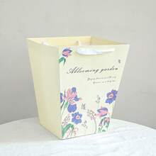 1个梯形礼品包装袋，纸花束手提袋 - 彩色 - 查看 8