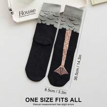 Men's Mid-Calf Mixed Color Socks With Rooster Claw Or Duck Claw Print Pattern, Suitable For Wearing At Gym, Home Or Parties - Multicolor - View 16