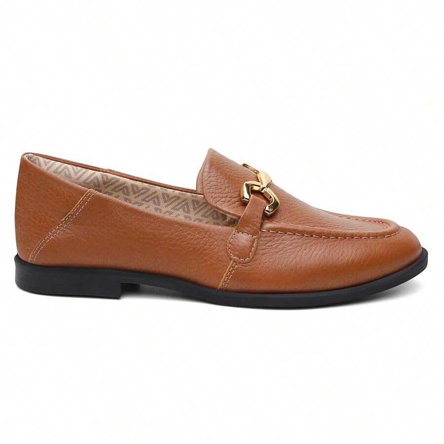 USEVITTAL Mocassim Feminino  básico  Casual    Couro genuíno    Mocassim  Escritório    Todas - Caramelo - Visão 1