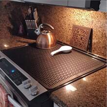 Extra Large Silicone Stove Cover - Versatile Food Service Drying Mat & Non-Slip, Heat-Resistant Countertop Protector