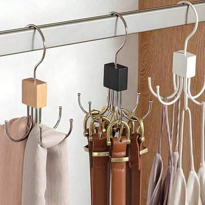 Organizador de cinturones, organizador de cinturones para armario giratorio 360° Accesorios ahorradores de espacio para sujetadores, camisetas de tirantes, corbatas, bufandas, carteras