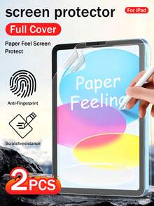 Yezodawee 2024新款纸质触感屏幕保护膜，适用于iPad Mini 7/4/5/6、iPad 10/11、iPad Pro 11/13，是馈赠亲友的理想之选，哑光质感，防眩光，防水，防震，防刮擦，防指纹，全覆盖。 - 2個 - 查看 1