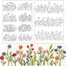 Water Soluble Stabilizer For Embroidery, Beginner Embroidery Patterns Stick Stitch Embroidery Flower Paper Floral Daisy Designs Wash Stabilizer