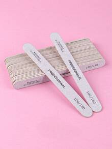 Thin Wood Sandpaper Nail Files, 100/180 Mesh Wood Sandpaper Grinding Files, Double-Sided Polishing Files, Professional Manicure Polishing Files, Boat-Shaped Pedicure Double-Sided Wooden Polishing Files, Suitable For Natural Nails, Home Salons, Crystal Nails - Multicolor - View 6
