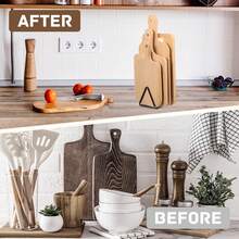 Cutting Board Storage Box, Triangular Cutting Board Rack, Black Metal Cutting Board Stand, Pot Lid Organizer, Suitable For Cabinet Countertop - Black - View 2