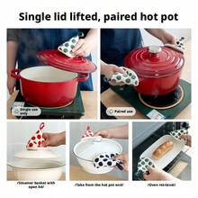 Japanese Style Heat Resistant Gloves, Microwave Oven & Kitchen Pot Handle Covers, Thickened Insulated Pot Holders