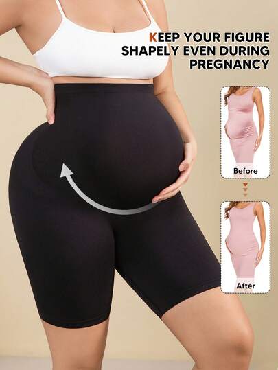 Pantalones cortos de maternidad con cintura elástica suave y cómoda para el apoyo del vientre