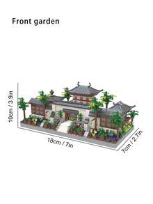 Nanoblock Wholesale Educational Building Block Toys For Both Boys And Girls. It Features Suzhou Classical Garden Gates With Chinese-Style Architecture, Without Light. Room Decoration - Army Green - View 10