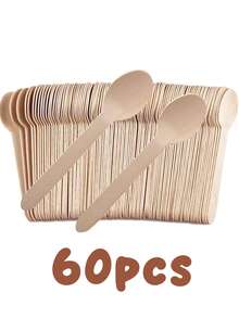 10-100 PCS Custom Personalized Dessert Spoon Engraved Your Idea,Text,Personalized Ice Cream & Coffee Spoons, Perfect For Weddings, Christmas, Valentine's Day, Graduations - High-Quality Bamboo Wooden Party Tableware,Multi-Functional,Durable,Ornamental,Reusable,Exquisite,Stylish,High-Quality,Colorful,Modern,Custom,Personalized,Unique,Home Refresh,Customized Dinnerware