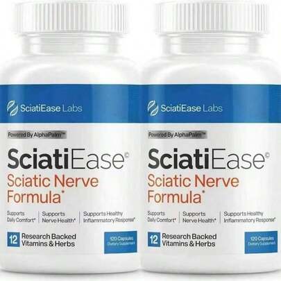 SciatiEase Sciatic Nerve Health Formula - AlphaPalm Pea, B Complex & 300mg Alpha Lipoic Acid |   USA Manufactured, GMP, Dairy Free