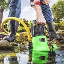 Bakaji Submersible Pump Submersible Electric Pump For Dirty And Dark Water Power 750W Flow Rate 13000L/H Maximum Depth 7 Meters With Flat Bottom Carrying Handle And 10 Meter Cable - EU E Type Plug(220-240V) - View 2