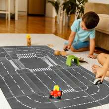 Fits Well With Our Existing HUIZDQ Jouet EnfantPack Base Plates For Street Street Building Toy Compatible With All Major Brands, 10 X 10 Inches (Grey) Small Particle Highway Building Blocks Basic Toys City Street Road Pavement Splicing Building Blocks