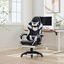 Gaming Chairs - White+Black + Upholstered + Foam - View 10