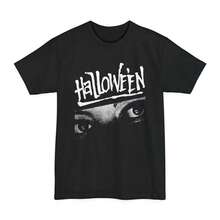Oversized Halloween 1978 Movie Tv Guide Ad Art 2 Unisex Tall Beefy Tshirt - Black - View 6