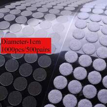 1000 chiếc/500 cặp Băng keo dán hai mặt bằng nylon tự dính, đường kính 1/1,5/2cm, thích hợp để may vá, chụp ảnh, gia đình, sửa chữa, đen trắng, đồ dùng học tập cho năm học mới, văn phòng, 2 chiếc/1 cặp - 1000 chiếc 500 cặp - Xem 4